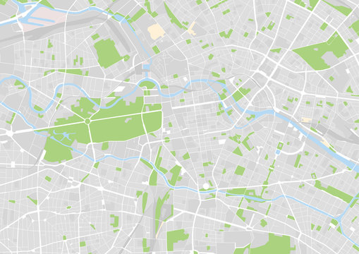vector city map of Berlin, Germany