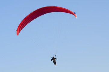 Parapending on the beach of Zoutelande