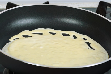 pancake in the pan
