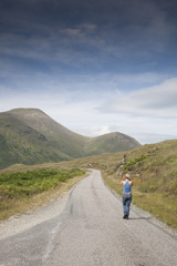 Fototapeta na wymiar Open Road on Isle of Mull, Scotland