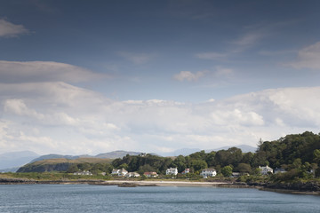 Naklejka premium Beach at Oban in Scotland, UK