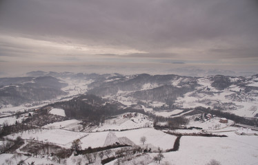 Fototapeta na wymiar Winter hills