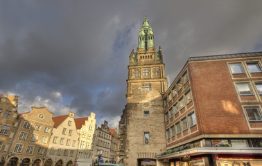 Fototapeta na wymiar Tower in Munster, Germany