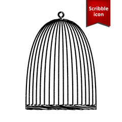 Bird cage with pen effect