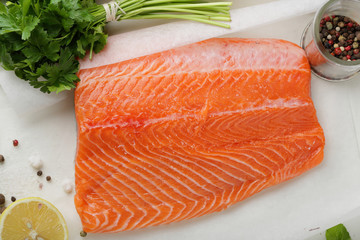 salmon steak and spice