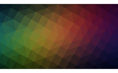 Fototapeta premium Multicolor dark red, green polygonal design illustration, which consist of triangles and gradient in origami style.