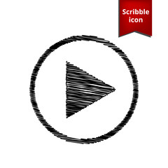 Play icon with pen effect