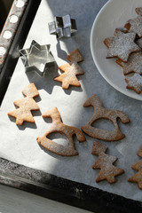 xmas cookies on baking tray