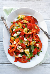 summer salad with paprika