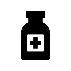 Medicine bottle on white.