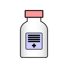 Medicine bottle on white.