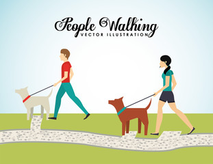 people walking design 