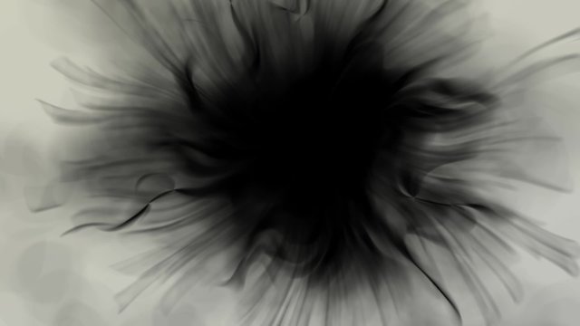 Liquid ink droplets in water