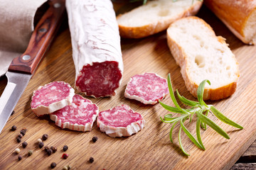 French salami with rosemary