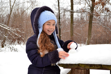 Girl playing and having fun