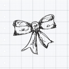 Simple doodle of a bow