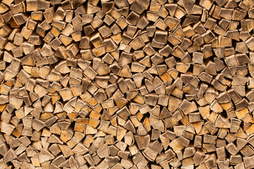 Closeup of firewood.