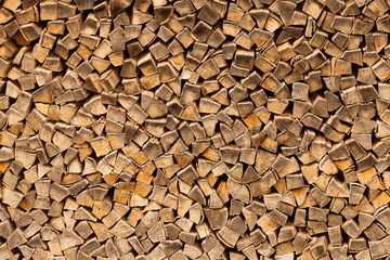 Closeup of firewood.