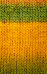 Green and yellow stocking stitch background