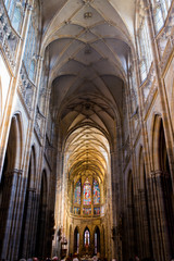 Fototapeta premium interior of the St Vitus Cathedral in Prague
