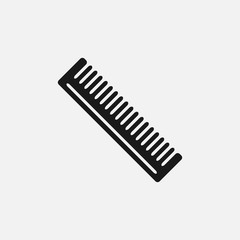 Barber comb hair black icon