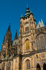 Fototapeta na wymiar St. Vitus Cathedral facade Prague.
