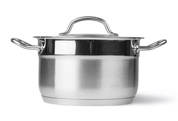 Stainless steel pot.