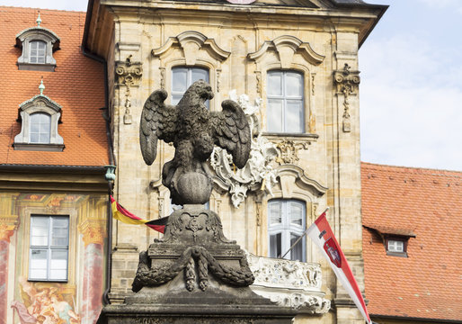 Picture of a medieval eagle statue in the Unesco World Heritage City of Bamberg, Germany / Europe