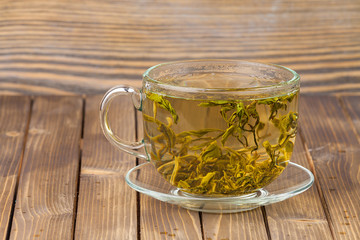 Cup with green tea
