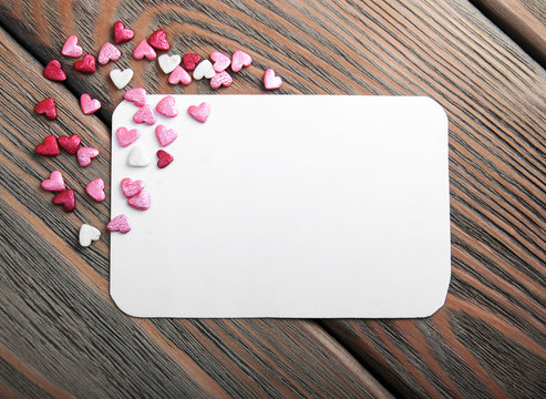 Blank valentines card