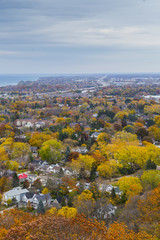 Overlooking Autumn Landscape from Niagara Escarpment, Ontario
