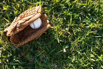 Baseball Mitt and Ball