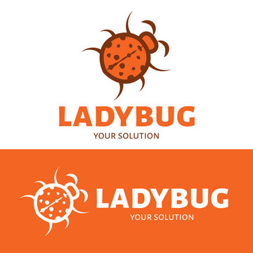 Ladybug logo. Orange options. Brand  logotype.