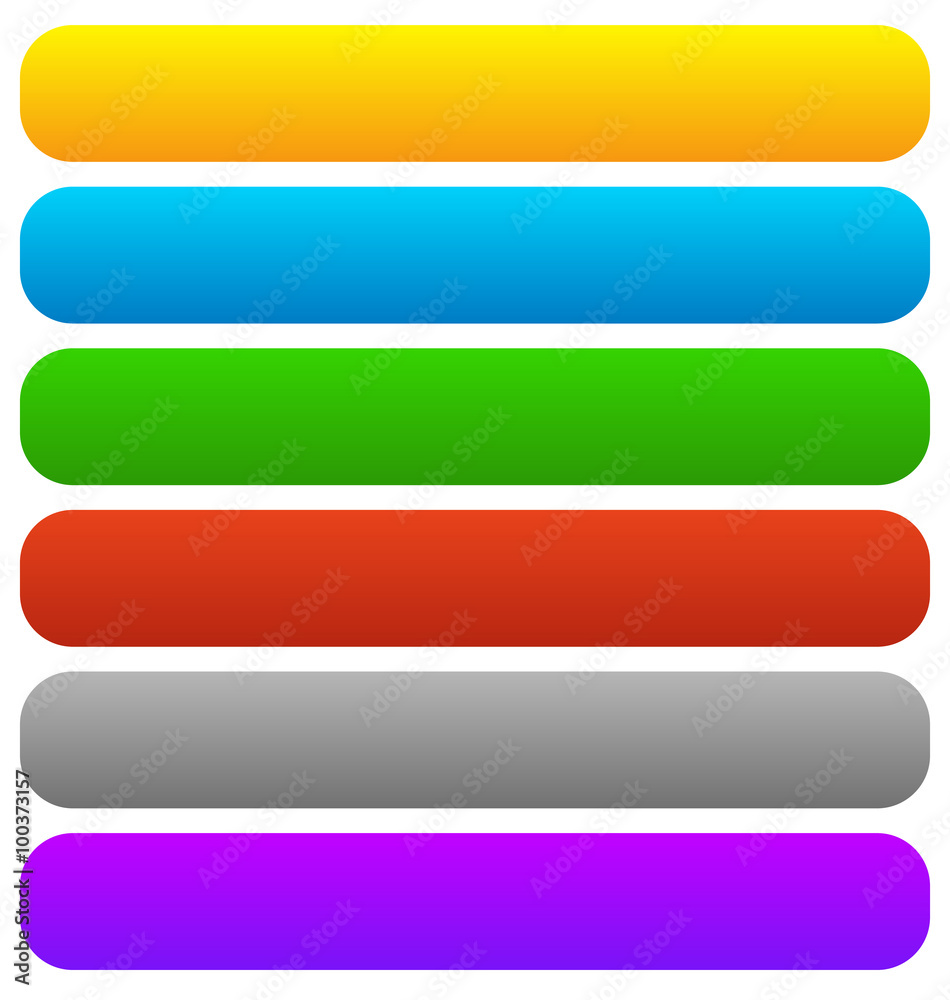Aufkleber empty button, banner backgrounds, horizontal rectangles with rou