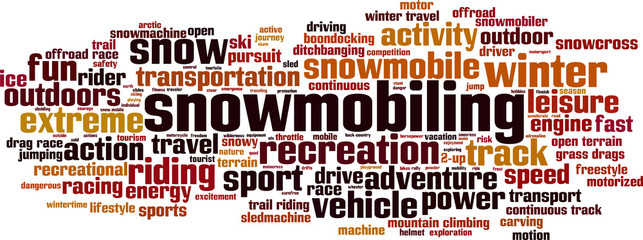 Snowmobiling word cloud concept. Vector illustration © laufer