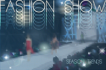 abstract fashion podium background made of tiny geometric particles