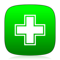 Obraz premium pharmacy green icon for web and mobile app