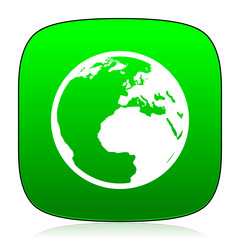 earth green icon for web and mobile app