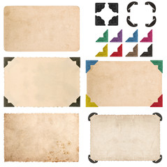 Photo card with corner. Picture frames