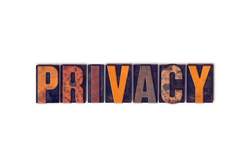 Privacy Concept Isolated Letterpress Type