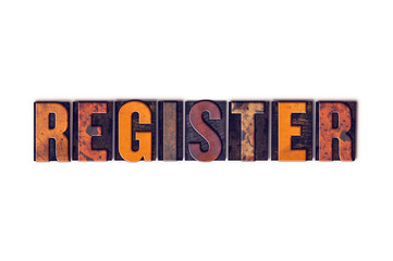 Register Concept Isolated Letterpress Type