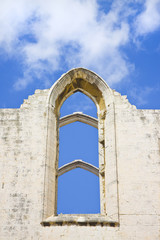 The old cathedral of Lisbon destroyed by the earthquake of 1755 (Portugal)