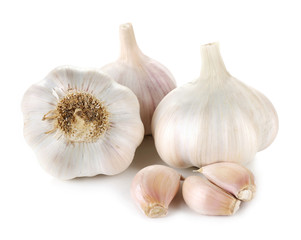 Garlic isolated on white