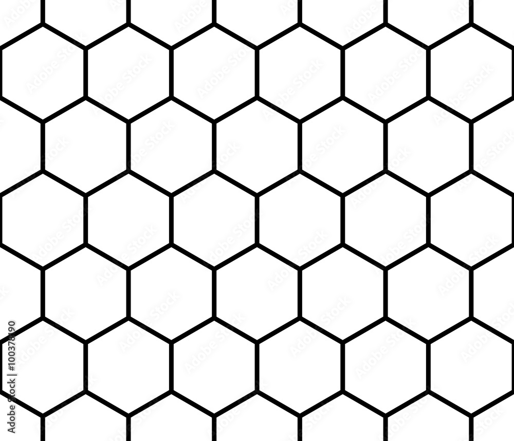 Wall mural seamless monochrome pattern, background with octagon shapes.