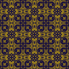 Elegant antique background image of round square cross kaleidoscope pattern.
