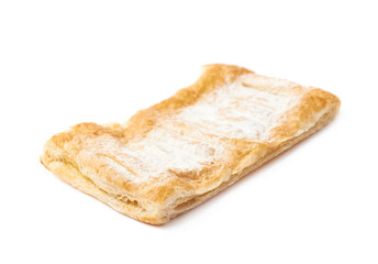 Sugar powder covered strudel bun