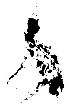 Philippines map on white background vector