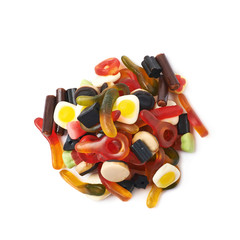 Pile of multiple colorful candies