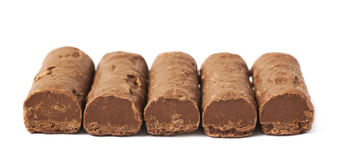 Chocolate praline candy isolated