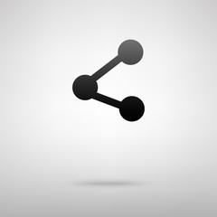 Share sign black icon